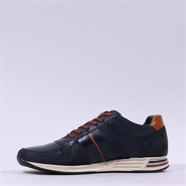 Tommy Bowe Skelton Leather Casual Shoe - Navy Leather